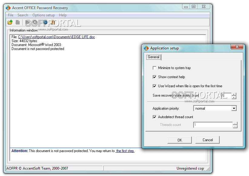 Accent Office Password Recovery 20.09