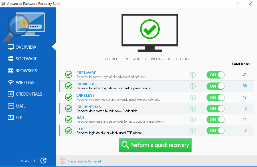 Advanced Password Recovery Suite 1.0.0