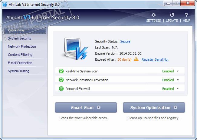 AhnLab V3 Internet Security 9.0.9.726