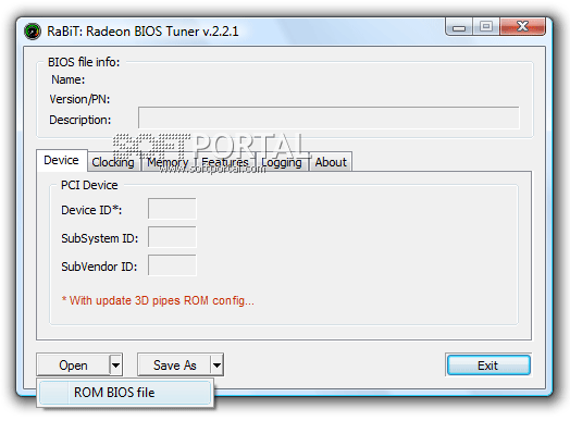 ATi Radeon BIOS Tuner (RaBiT) 2.2.1