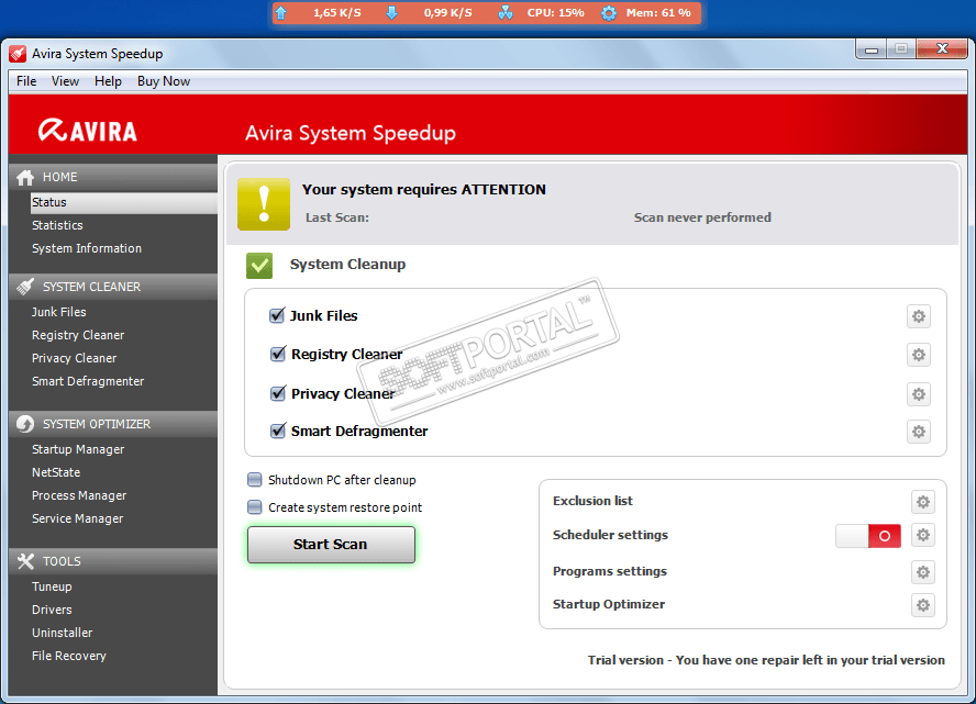 Avira System Speedup 6.5.0.10950