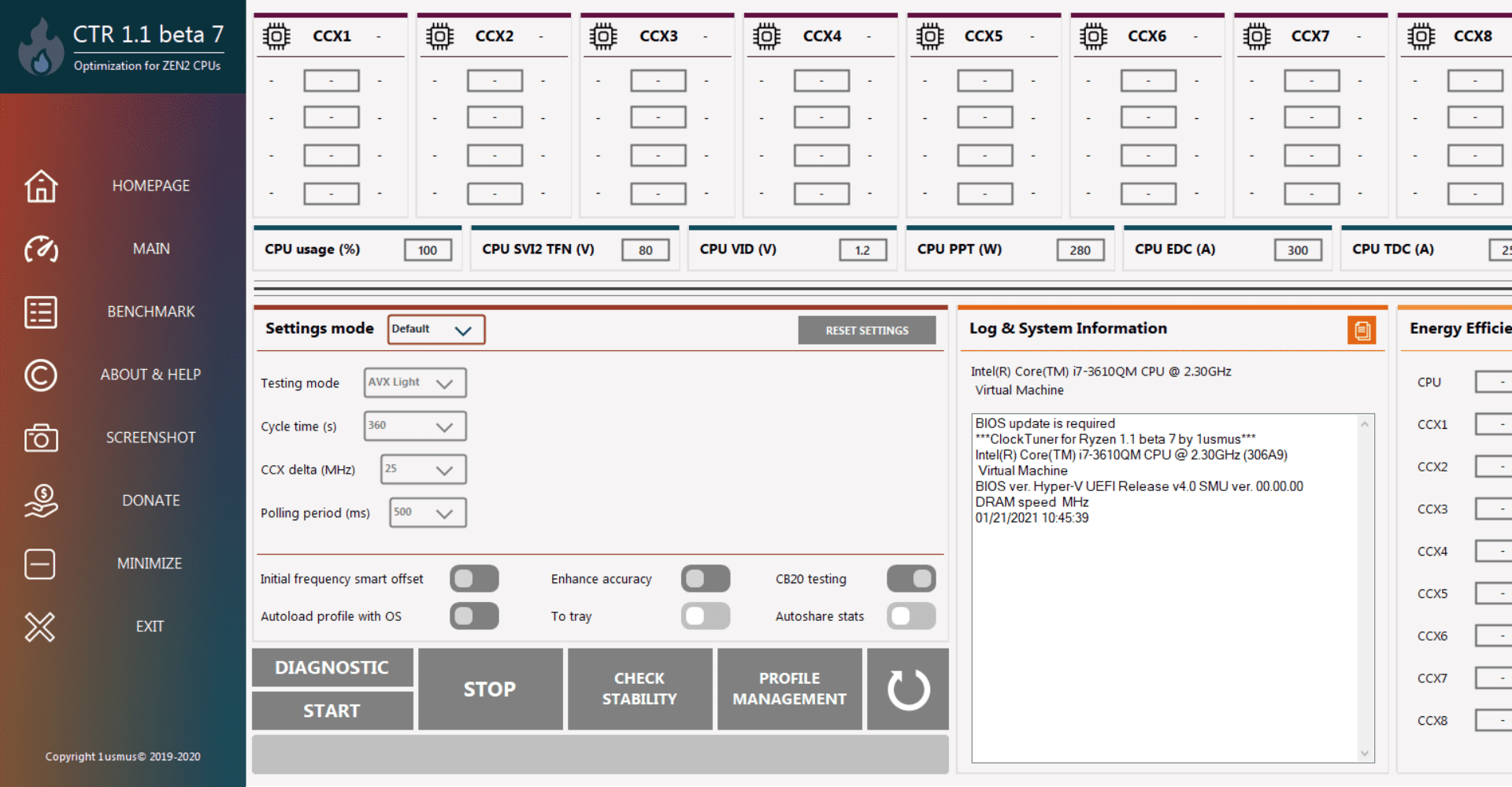 ClockTuner for Ryzen 1.1 Beta 7