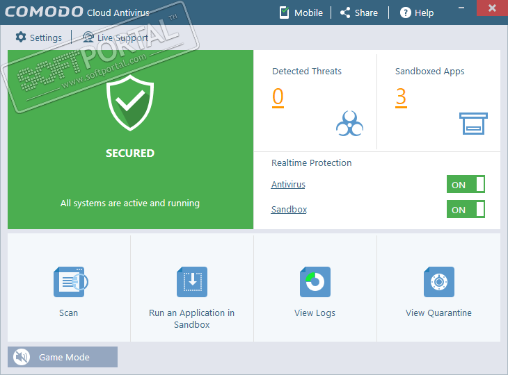 Comodo Cloud Antivirus 1.21.7095.842