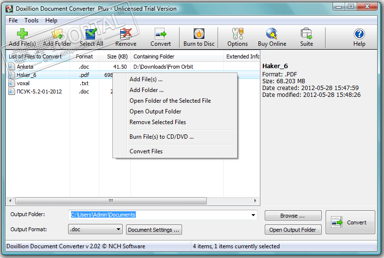 Doxillion Document Converter 6.00