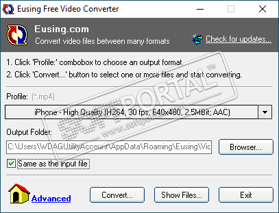 Eusing Free Video Converter 2.0