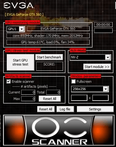 EVGA OC Scanner X 3.6.1.2