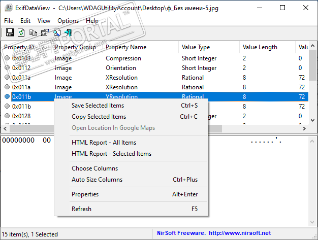 ExifDataView 1.11