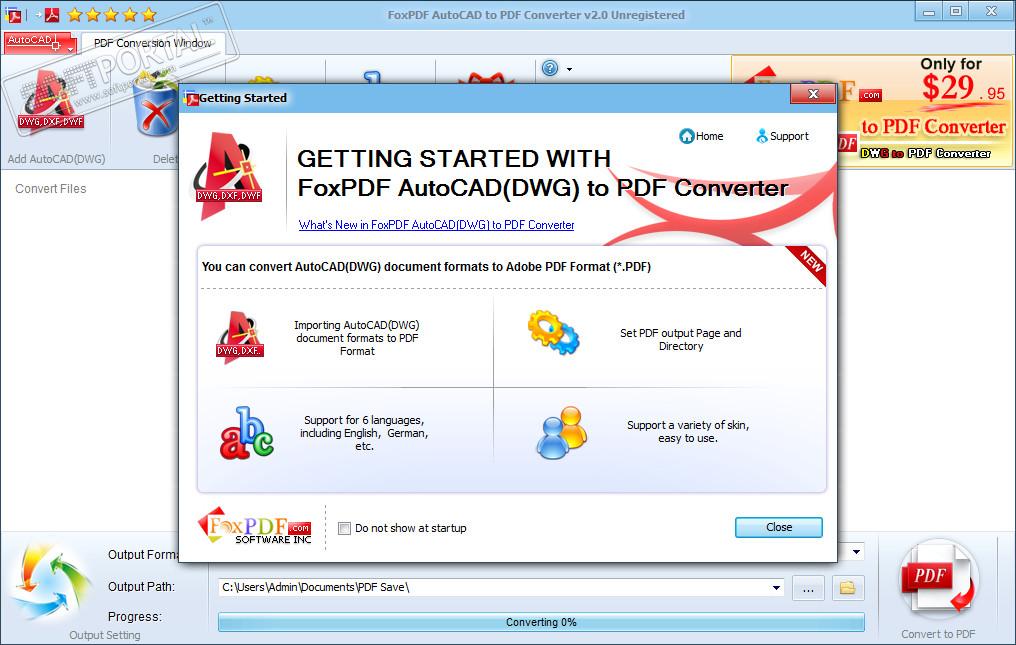 FoxPDF DWG to PDF Converter 3.0