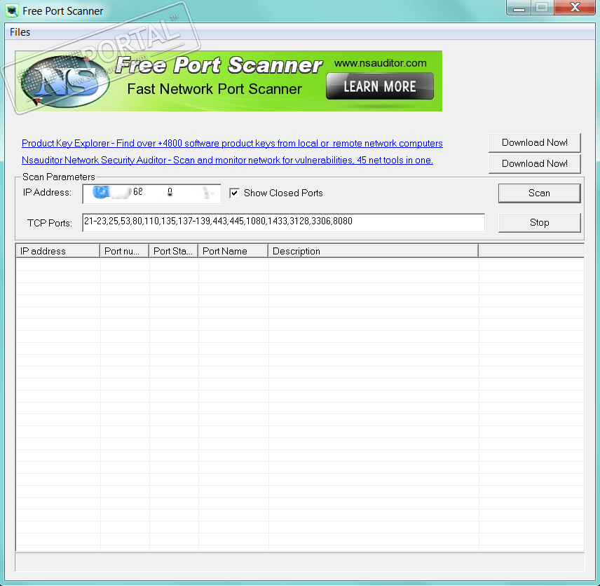 Free Port Scanner 3.4.8