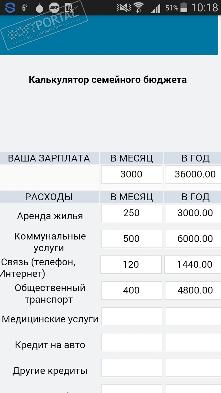 Family Budget Calculator 1.0