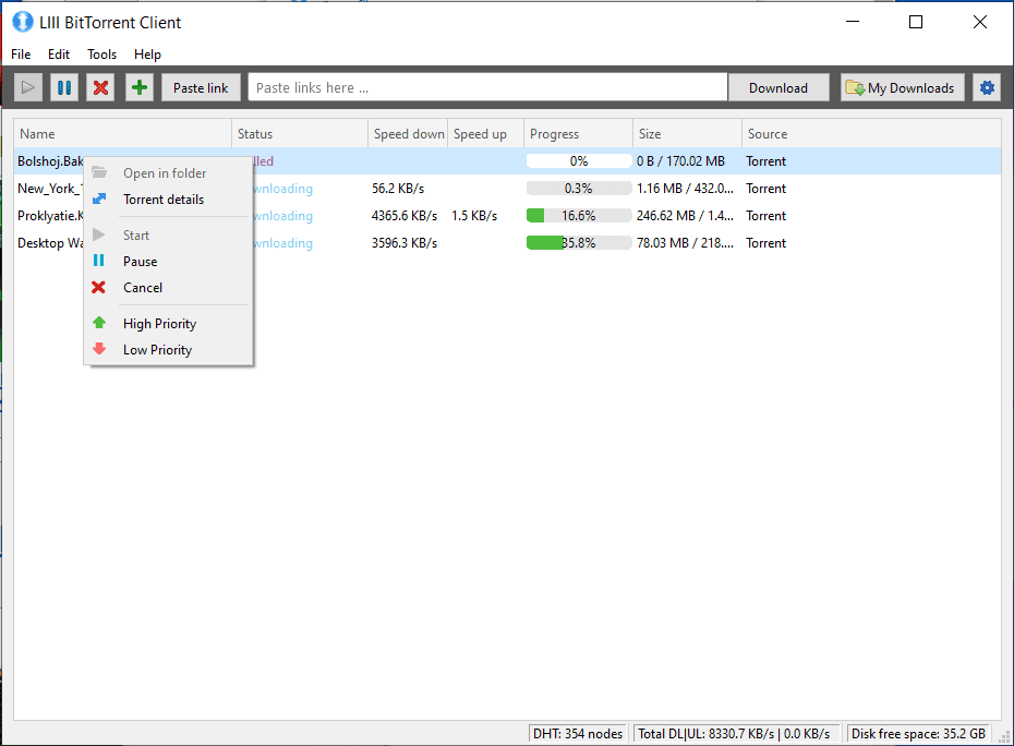 LIII BitTorrent Client 0.1.1.16