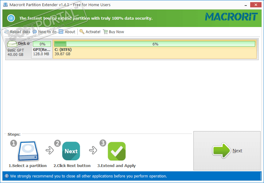Macrorit Partition Extender 1.6.9