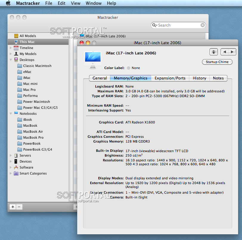 MacTracker 5.1.210 for Mac