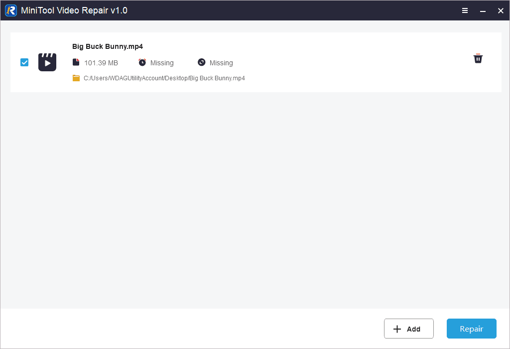 MiniTool Video Repair 1.0