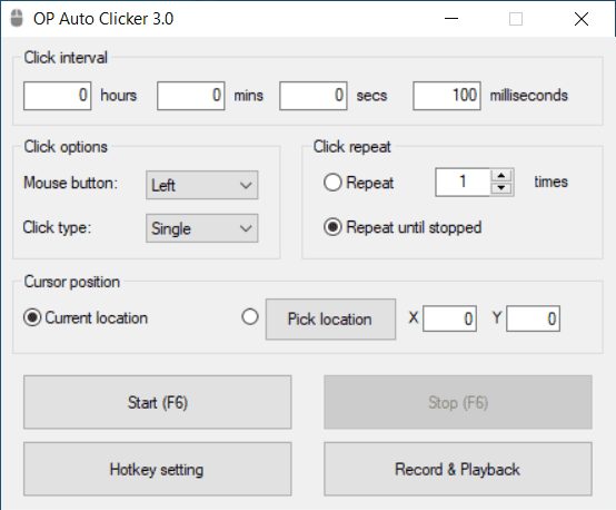 OP Auto Clicker 3.0