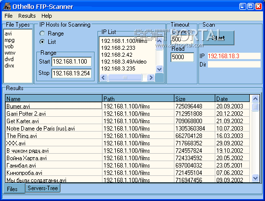 Othello FTP-Scanner 1.2.8.47