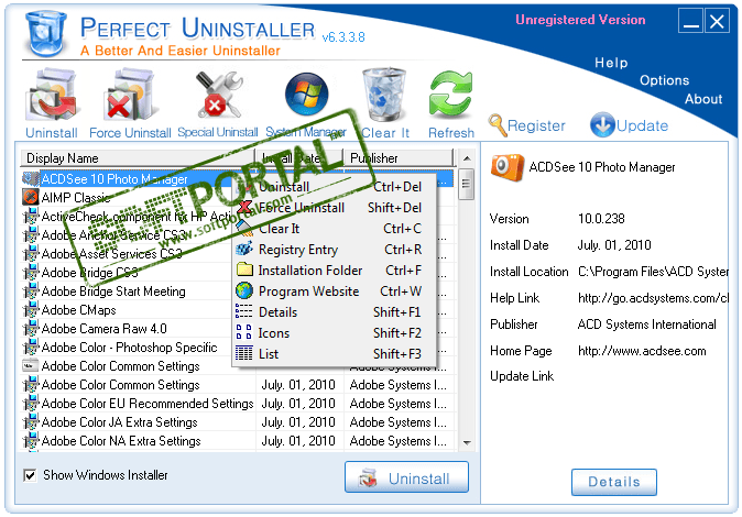 Perfect Uninstaller 6.3.4.1