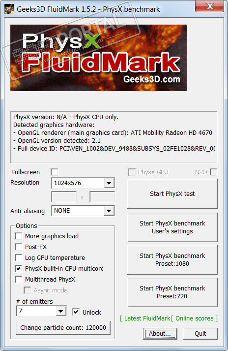 PhysX FluidMark 1.5.2