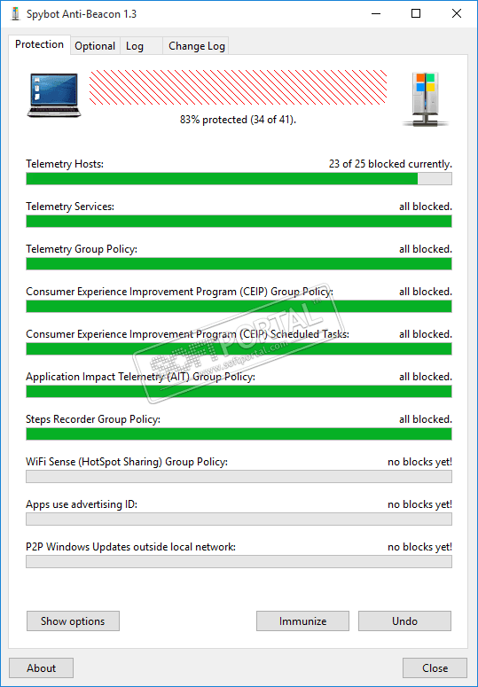 Spybot Anti-Beacon for Windows 10 3.8