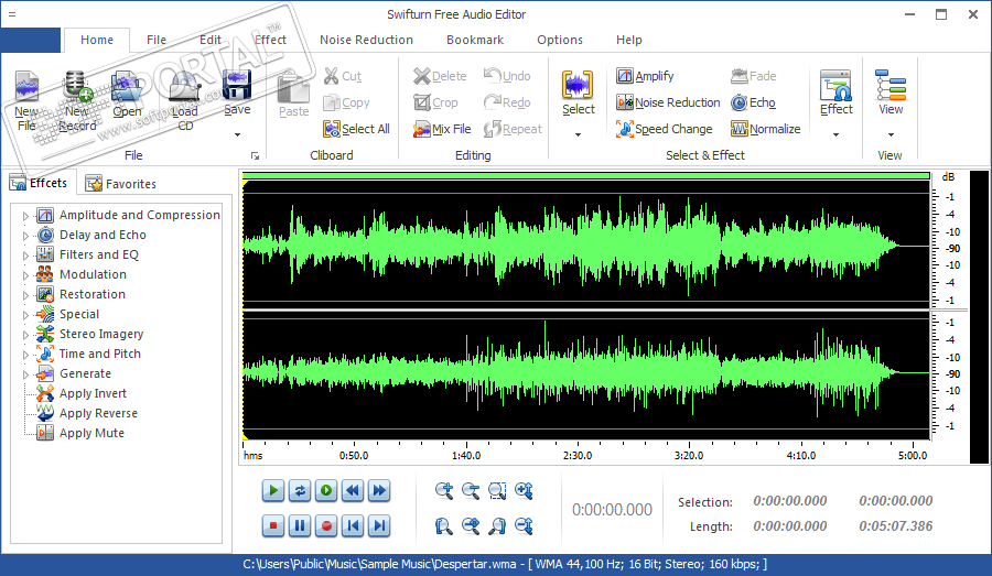 Swifturn Free Audio Editor 9.2.4