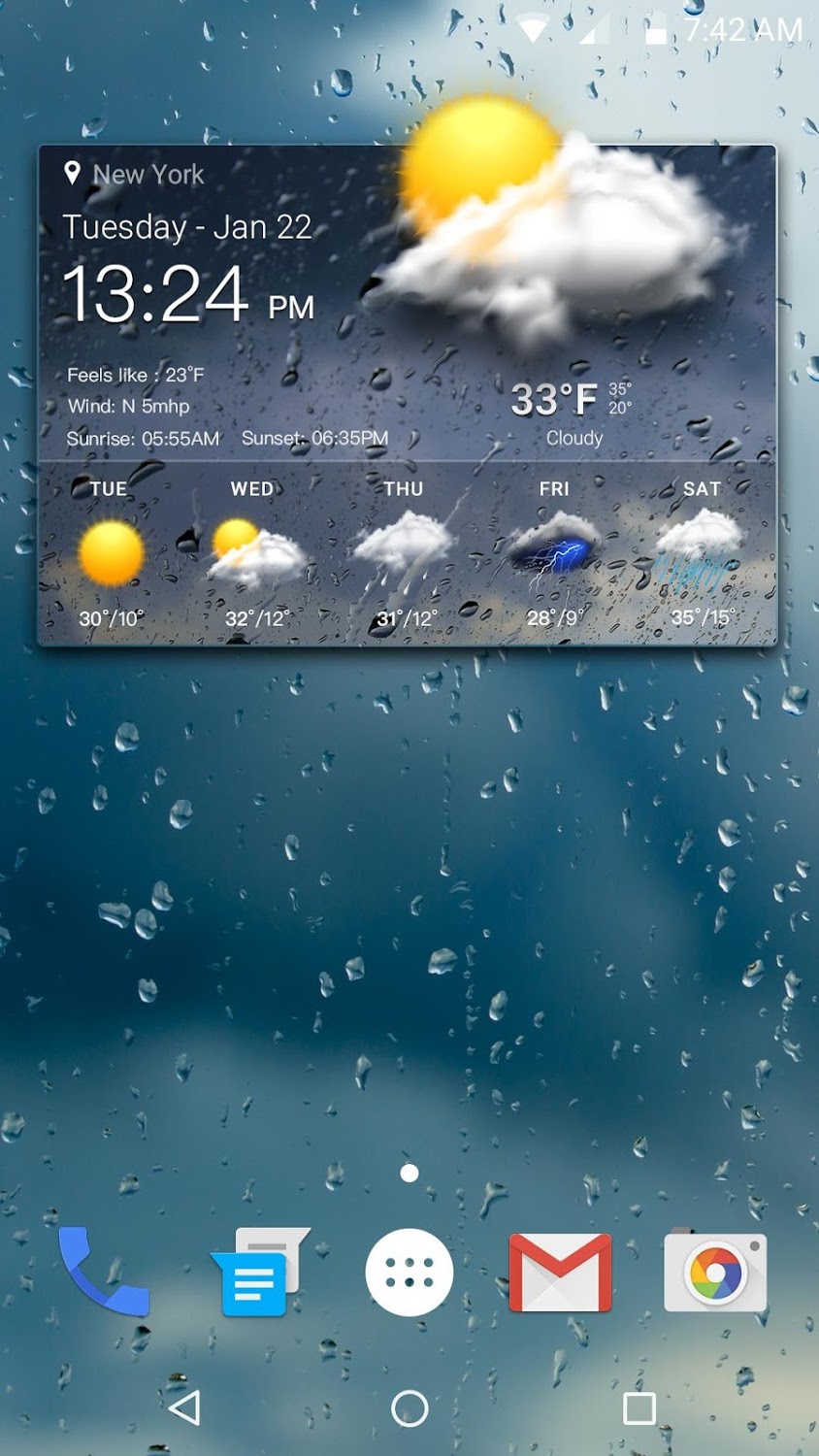 Weather forecast widget 16.1.0.47410_47560