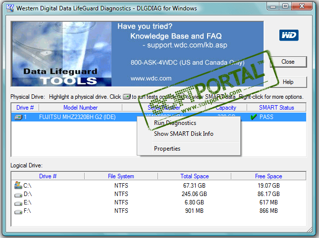 Western Digital Data Lifeguard Diagnostic 1.37