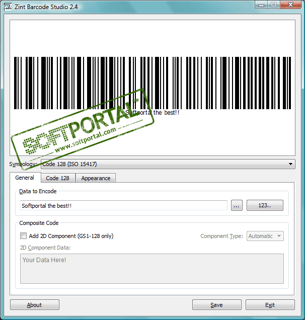 Zint Barcode Studio 2.5