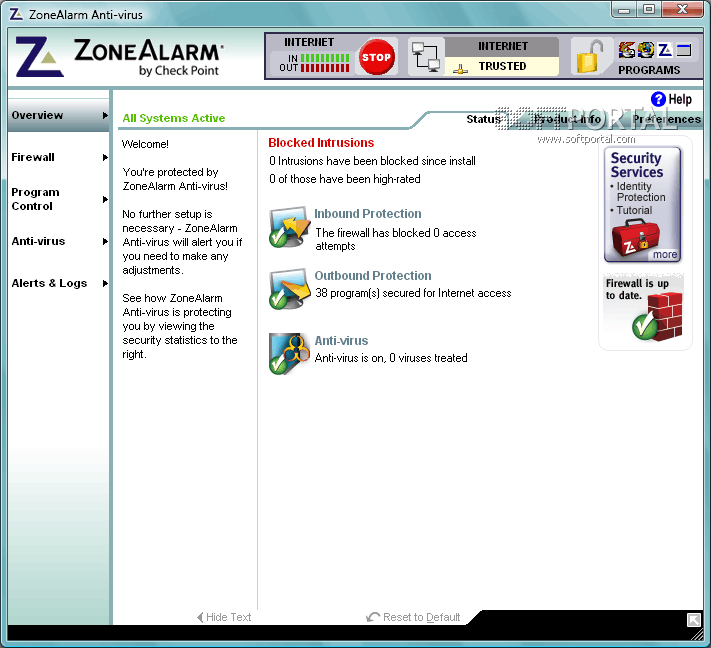 ZoneAlarm PRO Antivirus Plus Firewall 15.6.111.18054
